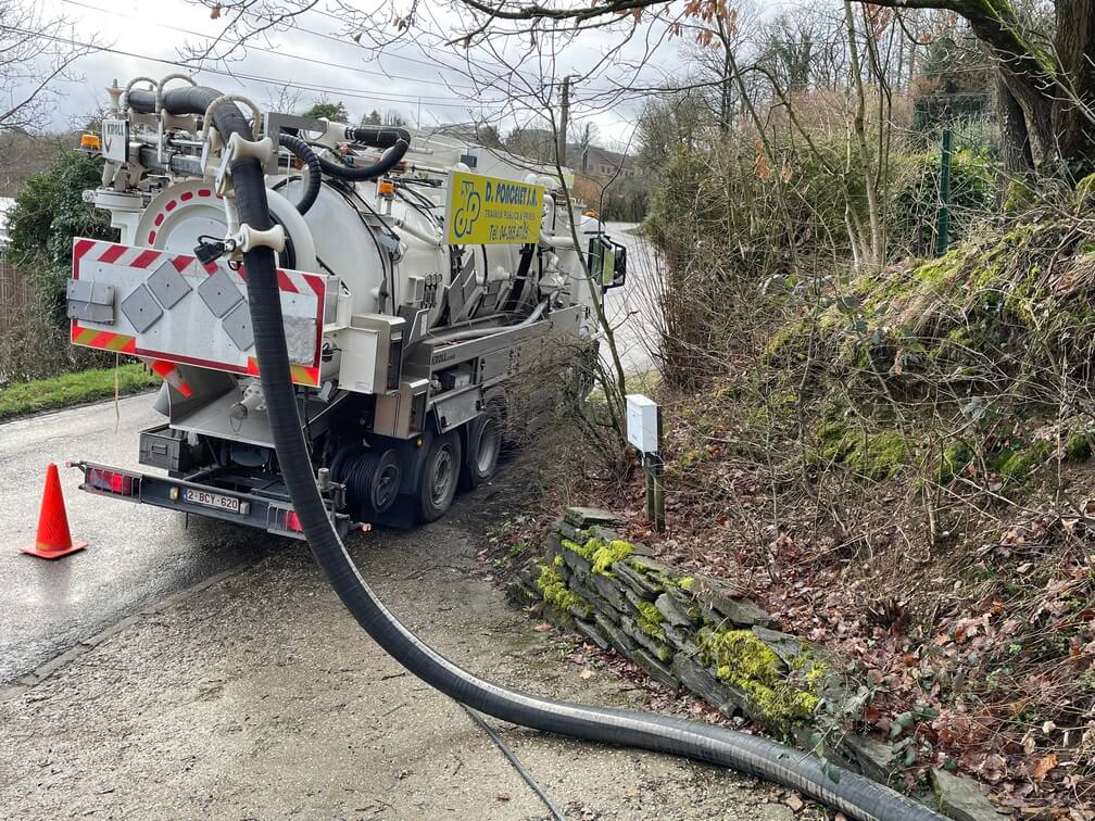 vidange pompage d'une fosse septique seraing